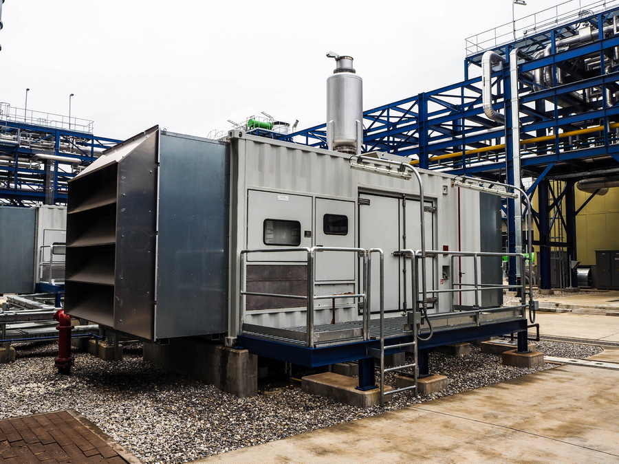 a diesel generator in a power plant
